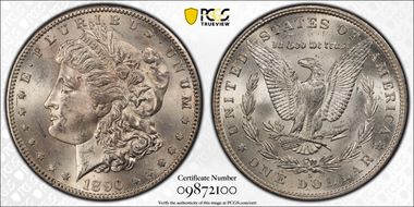 1896-S $1 MS63+