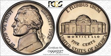 1952 5C Re-Engraved Obv Design FS-404 PR67CAM