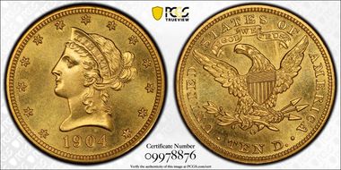 1904-O $10 Presentation Piece SP68