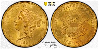 1851 $20 MS61