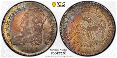 1817 50C O-105a AU58