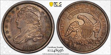 1830 10C JR-2 Small 10C MS62