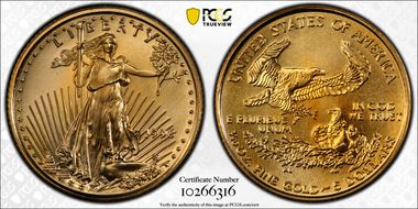 1998 $5 Gold Eagle MS70