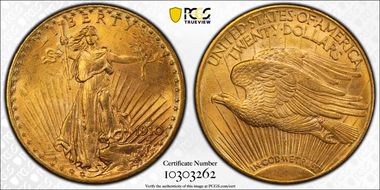1910-D $20 MS65