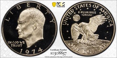 1974-S $1 Silver PR69DCAM