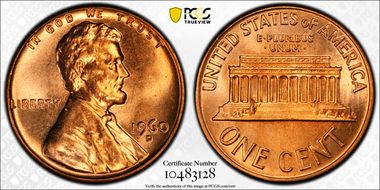 1960-D 1C Large Date MS66RD