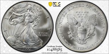 2002 $1 Silver Eagle First Strike MS69
