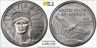 2006 $10 Statue of Liberty MS70