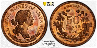 1870 50C J-959 PR66RB