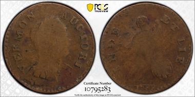 1788 VT 1/2P Bust Right VF20BN