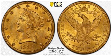 1884-CC $10 MS61
