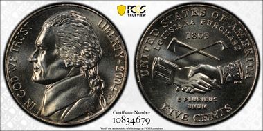 2004-D 5C Peace Medal MS67