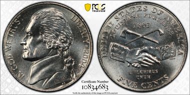 2004-D 5C Peace Medal MS67