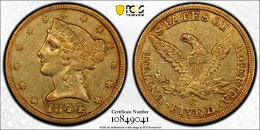 1844-C $5 XF45