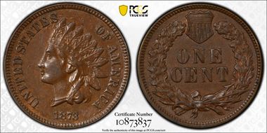 1873 1C Closed 3 AU58BN