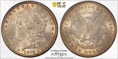 1878 7TF $1 VAM 198 MS61