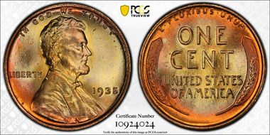 1935 1C MS68RD