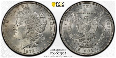 1878 7TF $1 R79 VAM 224 - 168 Reeds MS64