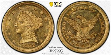 1852-D $2.50 MS62