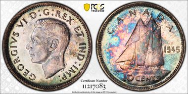 1945 10C MS65