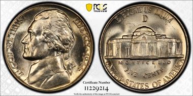 1944-D/D 5C RPM FS-501 MS66FS