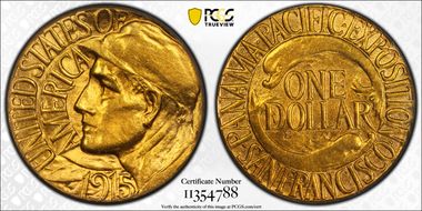 1915-S G$1 Panama-Pacific MS63