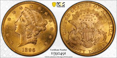 1896 $20 RPD, FS-301 MS61