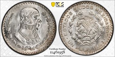 1967-Mo Peso KM-459 MS67