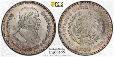 1963-Mo Peso KM-459 MS67