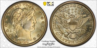 1900-S 25C MS66