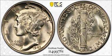 1943-S/S 10C RPM FS-501 MS66FB