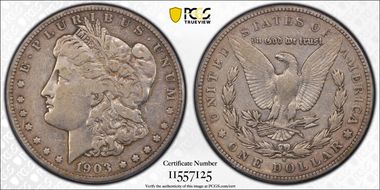 1903-S $1 VAM 2, Micro S VF25