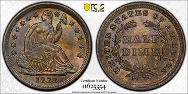 1838 H10C Large Stars MS65