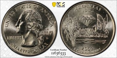 2003-D 25C Arkansas MS68