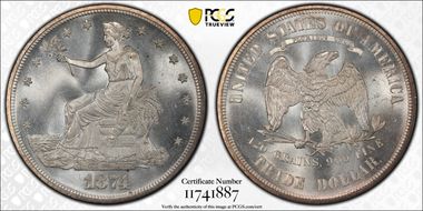 1874 T$1 MS66+