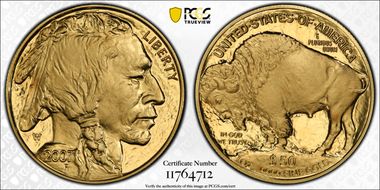 2007-W $50 American Buffalo First Strike .9999 Fine Gold PR70DCAM