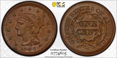 1846 1C N-5 MS63BN