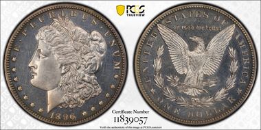 1896 $1 PR63CAM