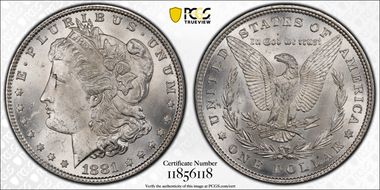 1881 $1 MS64