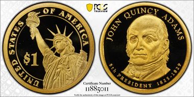 2008-S $1 John Quincy Adams PR70DCAM