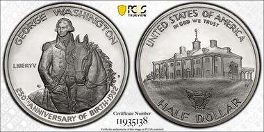 1982-S 50C Washington PR70DCAM