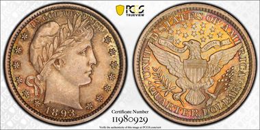 1893 25C MS65