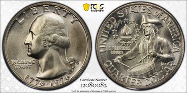 1976-S 25C Silver MS67