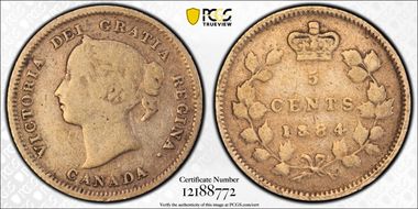 1884 5C Far Blunt 4 VF20