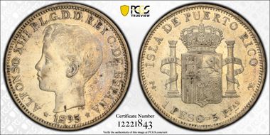 1895-PG V Peso KM-24  Ag XF45