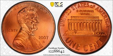 2007-D 1C Satin Finish SP69RD