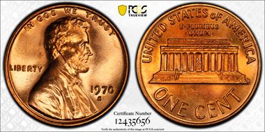1970-S 1C Large Date MS66RD