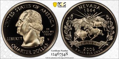 2006-S 25C Nevada PR70DCAM