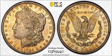 1884-S $1 AU58+
