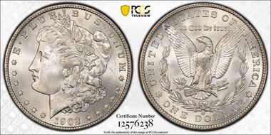 1902-O $1 VAM 54 Doubled Ear MS66